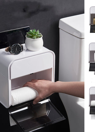 Punch-free Bathroom Waterproof Tissue Box