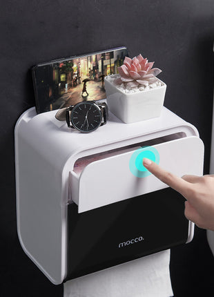 Punch-free Bathroom Waterproof Tissue Box