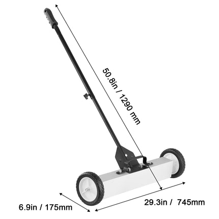 VEVOR 50Lbs Rolling Magnetic Sweeper