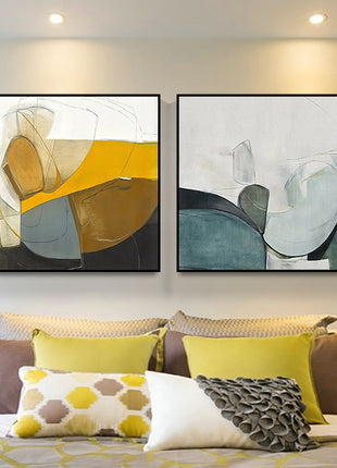Abstract bedroom decoration