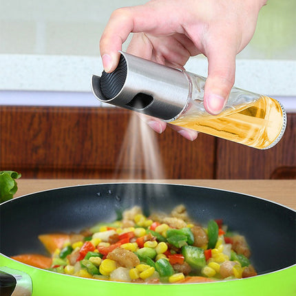 BBQ Healthy Kitchen Cooking Oil Vinegar Spray Bottle Push