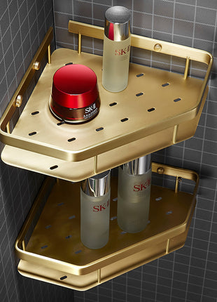 Brass Bathroom Wall Shelf
