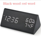 Black wood red word