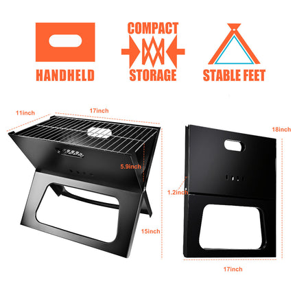 Portable BBQ Grill Foldable Charcoal Grill Camping Garden Outdoor Travel
