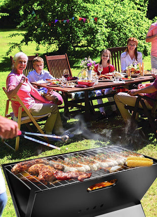 Parrilla de barbacoa portátil, parrilla de carbón plegable, para acampar, jardín, viajes al aire libre