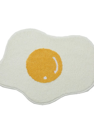Divertida alfombra de entrada con forma de huevo, para pasillo, baño, cocina
