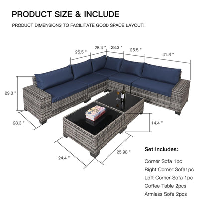 7-Piece Outdoor Patio Furniture Sets