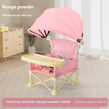Silla de comedor para niños portátil y plegable