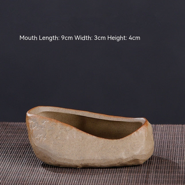 Mini Stone Succulent Plant Potted Kiln Becomes Creative Ceramic Green Plant Pot