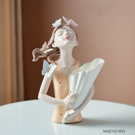 Abstract Girl Resin Sculpture
