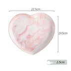 9inch pink heart plate