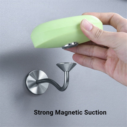 Jabonera magnética para baño tipo S