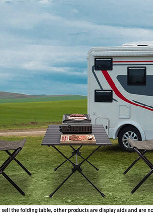 Mesa plegable de aleación de aluminio para acampar al aire libre, ligera, para picnic y barbacoa.