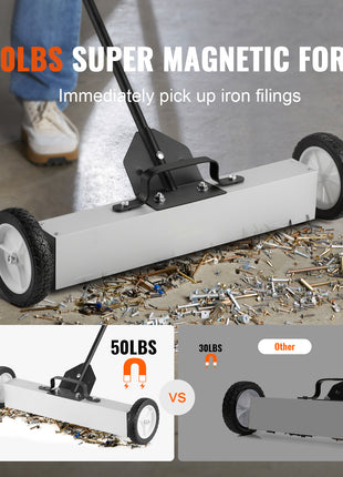 50-Lb Rolling Magnetic Sweeper