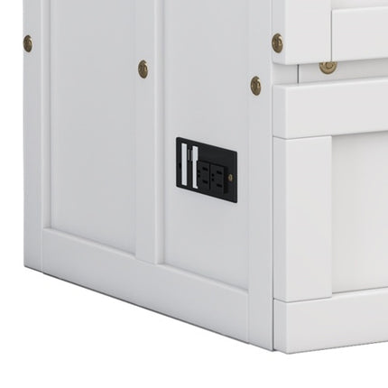 Solid Pine Murphy Bed Chest With Charging Station