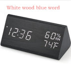 White wood blue word