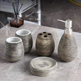 Artículos de baño de cerámica cepillada retro hechos a mano