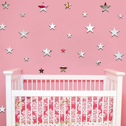 Five-pointed Star Mirror Sticker Cartoon Children Room Wall Sticker