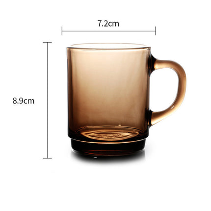 Vaso de agua para oficina en casa, vaso de jugo de vidrio templado