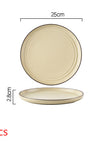 Beige 4 piezas / Plato poco profundo de 10 pulgadas