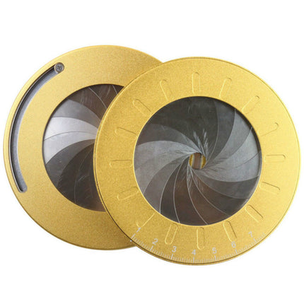 Compass carpentry round painted icon ruler