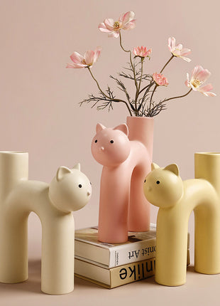 Cute Cat Vase