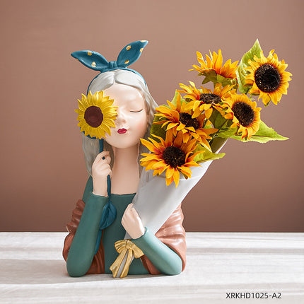 Abstract Girl Resin Sculpture