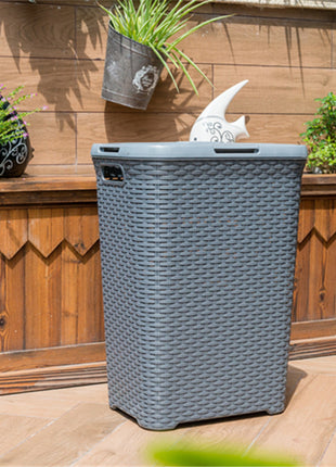 Woven Plastic Laundry Storage Basket
