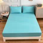 Lake blue / Fitted sheet 120x200x27cm