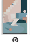 B / 30x40cm / Black Framed