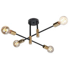 Light Source Not Included / 4 Heads Black Gold