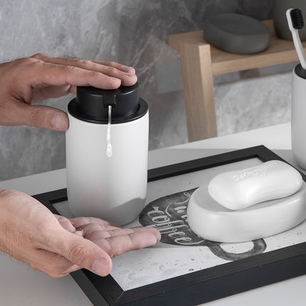Matte Black Bathroom Accessory Set