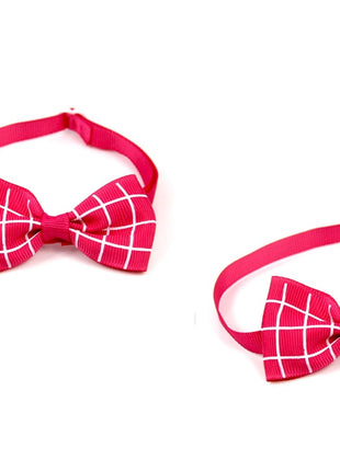 Corbata a cuadros para mascotas, bufanda para gatos y perros, accesorios para mascotas