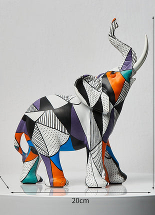 Colorful Elephant Decorative Figurine
