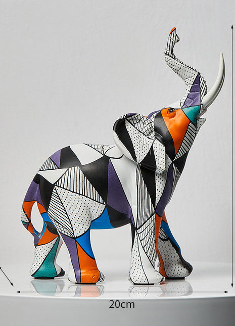 Colorful Elephant Decorative Figurine