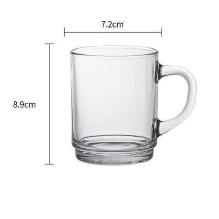 Vaso de agua para oficina en casa, vaso de jugo de vidrio templado