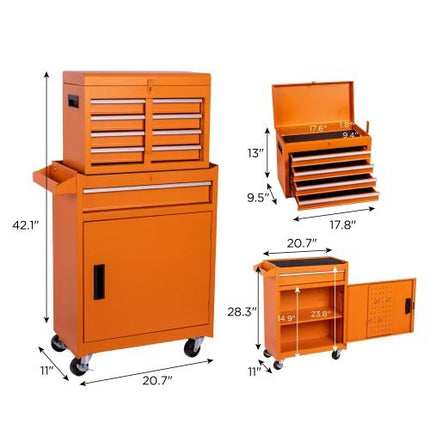 Tool Chest, 5-Drawer Rolling Tool Storage Cabinet