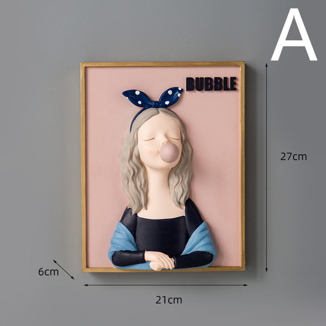 Bubble Girl Living Room Children's Room Decoration