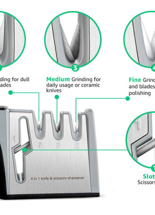 4-in-1 Kitchen Knife Sharpener