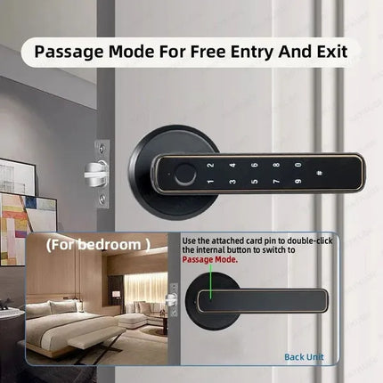 Tuya Fingerprint Door Lock With Lock Smart Fingerprint Door