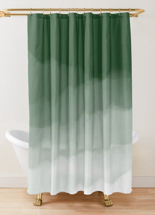 Sage Green Ombre Shower Curtain