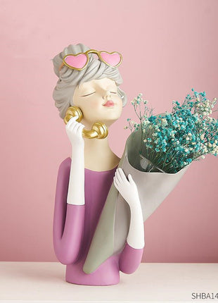 Abstract Girl Resin Sculpture