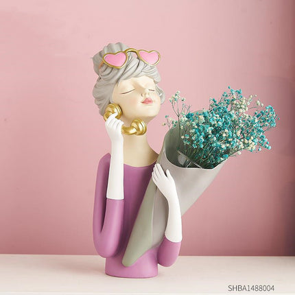 Abstract Girl Resin Sculpture