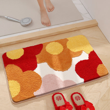 Alfombrillas de baño con dibujos animados para el hogar, absorbentes y antideslizantes.