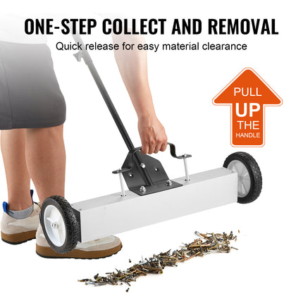 VEVOR 50Lbs Rolling Magnetic Sweeper