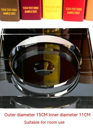 Office Home Fashion Crystal Glass Ashtray