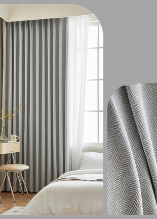 Cortinas opacas de chenilla con estampado de espiga para el hogar