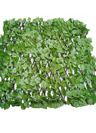 Valla de patio, decoración de balcón, plantas verdes, plantas artificiales