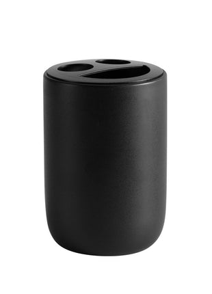 Juego de accesorios de baño negro mate con dispensador de jabón de plástico