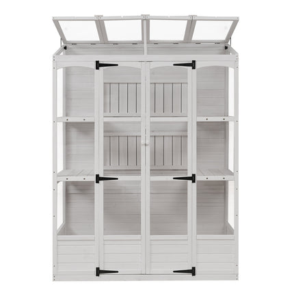 TOPMAX 78-inch Wooden Greenhouse Cold Frame